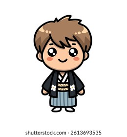Character in Traditional Japanese Attire