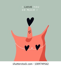 Character for Valentines Day vector