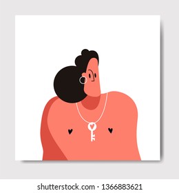 Character for Valentines Day vector