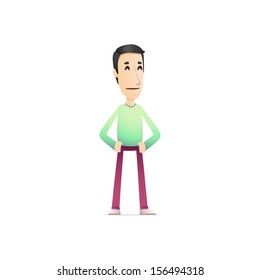 character in various poses for use in advertising, presentations, brochures, blogs, documents and forms, etc.