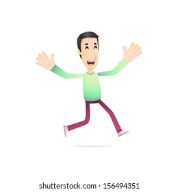 character in various poses for use in advertising, presentations, brochures, blogs, documents and forms, etc.