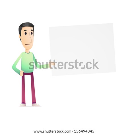 character in various poses for use in advertising, presentations, brochures, blogs, documents and forms, etc.