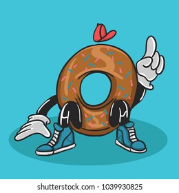 character vector donut man brown color 2