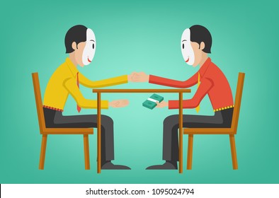 character vector giving and taking bribe.concept is against giving and taking bribe.