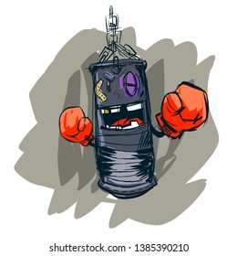 The character vector illustration of boxing fighter