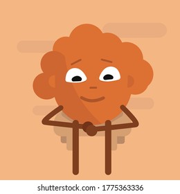 character, vector illustration, sticker, expression of emotions