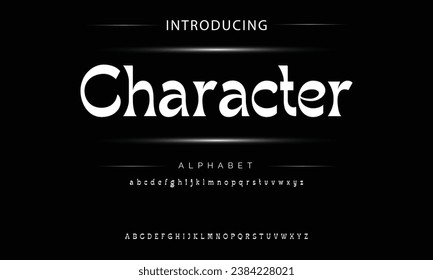 Character Vintage decorative font  with label design and background pattern
