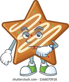 Character waiting in the star cookies cartoon