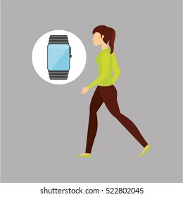 character watch media icon bubble speak vector illustration eps 10