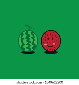 the character of a watermelon who is smiling sweetly
