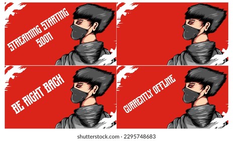 character wearing black mask screen video games