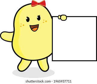 It is a character who draws potatoes cutely.