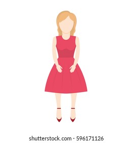 character woman faceless image vector illustration eps 10