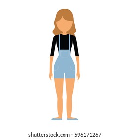 character woman faceless image vector illustration eps 10