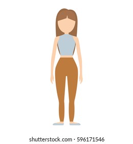 character woman faceless image vector illustration eps 10