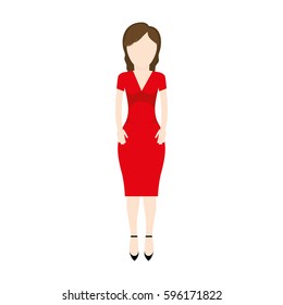 character woman faceless image vector illustration eps 10