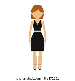 character woman faceless image vector illustration eps 10