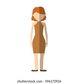 character woman faceless image vector illustration eps 10