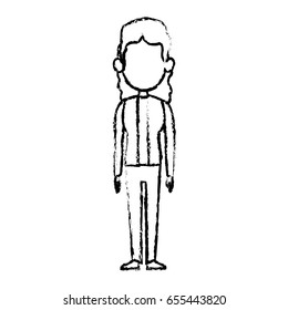 character woman female standing sketch image