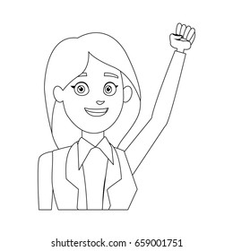 character woman politician standing wearing skirt