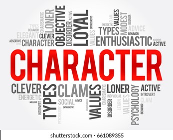 Character Word Cloud Collage Social Concept Stock Vector (Royalty Free