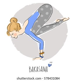 Character yoga illustration 