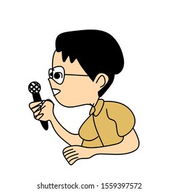 character young boy for education. vector Design