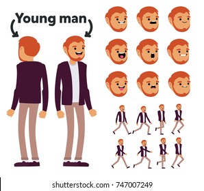 Character is a young man. The character is ready for animation. Walk Animation.