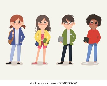 Character of young people's scholarship with friendly.