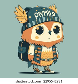 character young student owl avatar