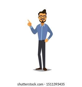 Character for your project. Vector illustration in flat style.