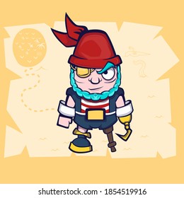 characteres design pirate vector illustration