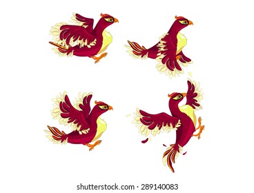 character.flight of the fowl. animation. vector