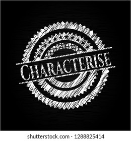 Characterise on chalkboard