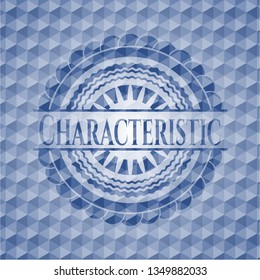 Characteristic blue polygonal emblem.