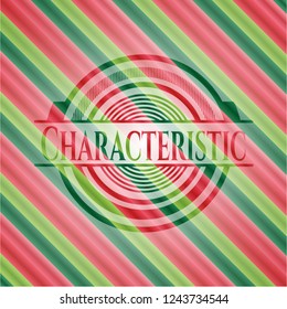 Characteristic christmas badge background.