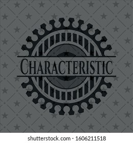 Characteristic dark icon or emblem. Vector Illustration. Detailed.