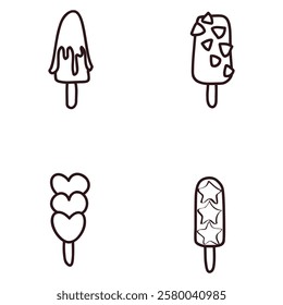 characteristic ice cream logo for a contemporary dessert brand
features a simple but unique visual style, perfect for businesses targeting the younger generation