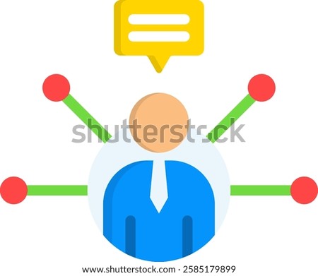 Characteristic Icon Flat Vector Illustration