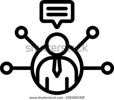Characteristic Icon Outline Vector Illustration