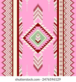 Characteristics of ethnic art cloth Linking characteristics of local fabrics ethnic pattern design Graphics and flowers used to weave carpets, tile patterns, batik, ethnic embroidery