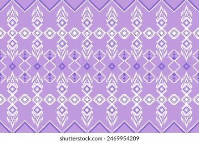 The characteristics of ethnic art cloth are related to the characteristics of ethnic cloth. Abilities and flowers used in weaving. Tapestry. Purple. Fabric. Illustration collection. traditional design