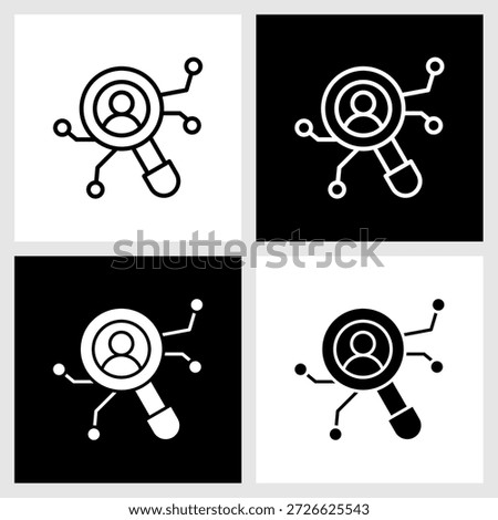 Characteristics Icon with Black and White Background