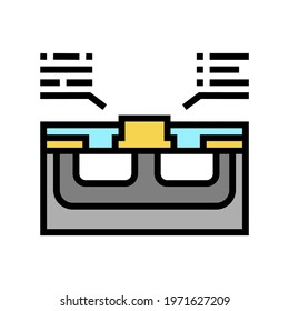 characteristics semiconductor color icon vector. characteristics semiconductor sign. isolated symbol illustration