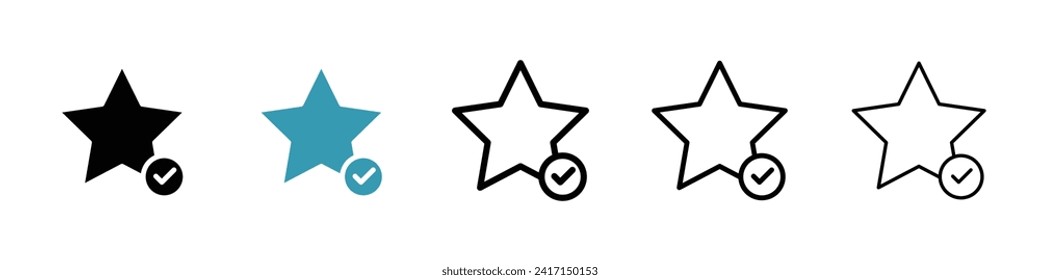 Characteristics vector icon set. Notable attributes vector symbol for UI design.