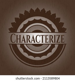 Characterize wood emblem. Retro. Vector Illustration. 