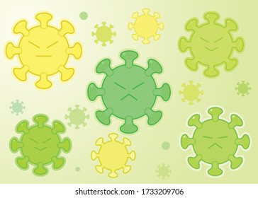 Characterized the corona virus. Vector image.