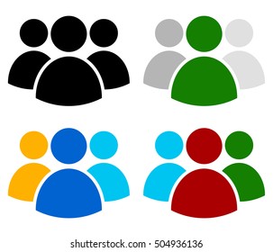 Characters, avatar, figure symbol in different colors