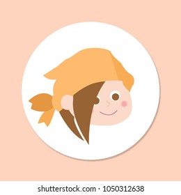 Characters avatars in cartoon flat style. 