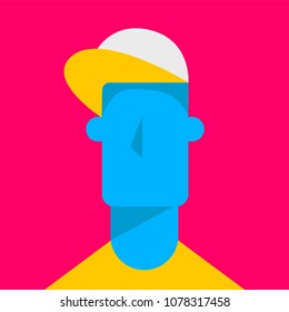 Characters avatars. Cartoon flat style. Character icon.